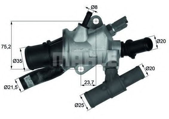 Корпус термостата Fiat Punto 2